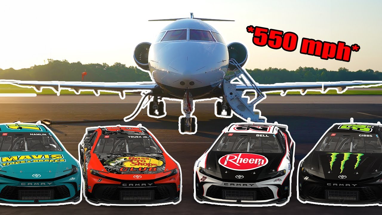 Полет гоночной команды NASCAR