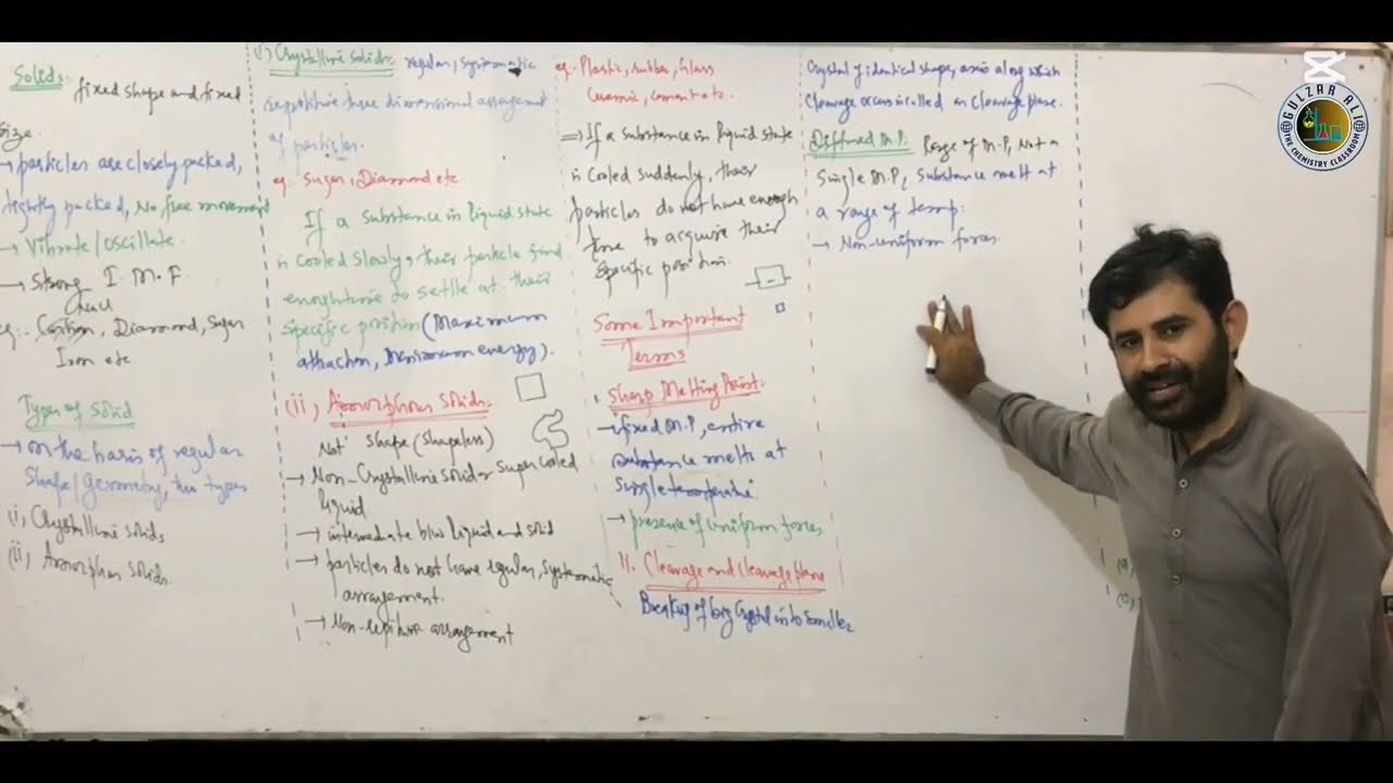The Three States of Matter || Solids in one Shot || Sir Gulzar Ali