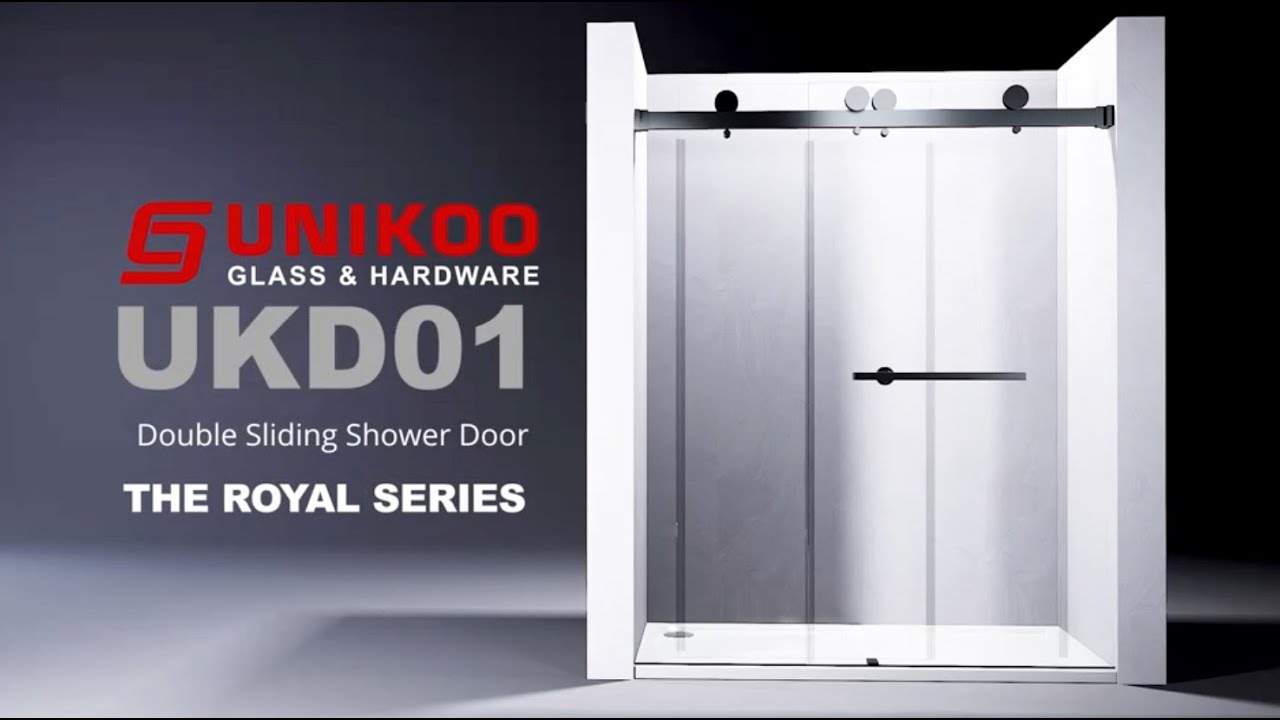 UNIKOO ROYAL UKD01 Double Sliding Shower Door Installation Video