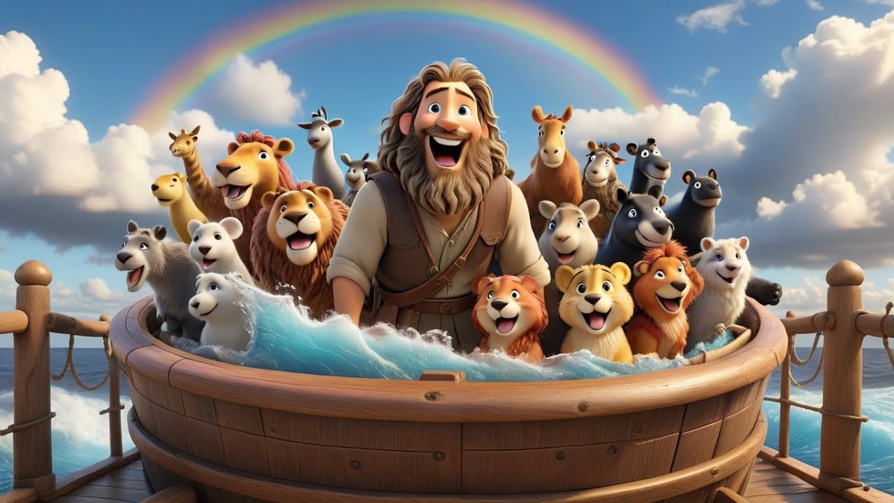 🌊 Noah's Ark: The Great Flood Adventure | Bible Story for Kids and Adults who love them😊!🌈
