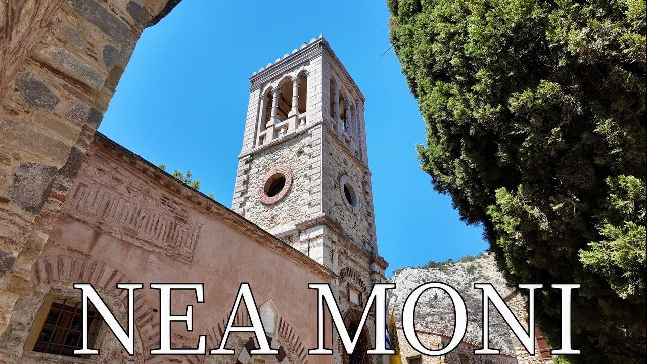 Nea Moni, Island Chios, Greece - by drone | UNESCO Heritage [4K]. #chios 