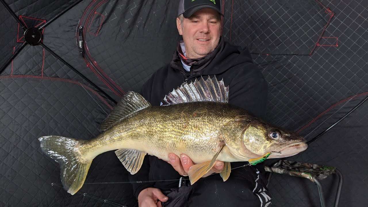 How to Ice Fish VMC Tingler Spoons for Saginaw Bay Walleyes - In Depth Outdoors TV S15 E14