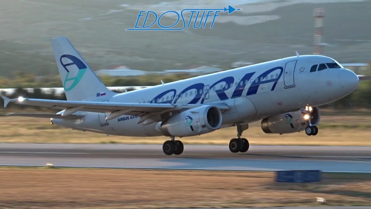 Rare! Adria Airways Airbus A319 Takeoff - Split Airport LDSP/SPU