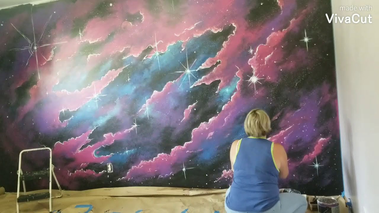 Galaxy Bedroom Mural