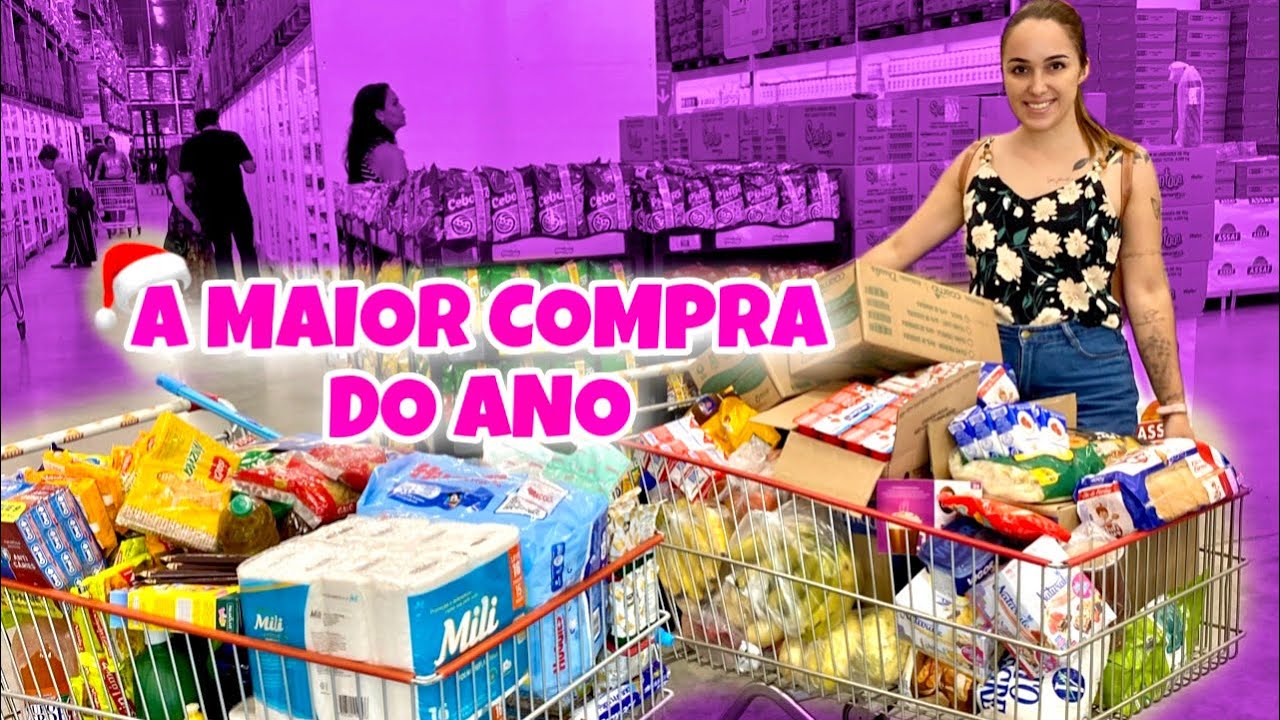 ÚLTIMA COMPRA DO MÊS DO ANO - COMPREI MUITA COISA + VALOR 6 PESSOAS