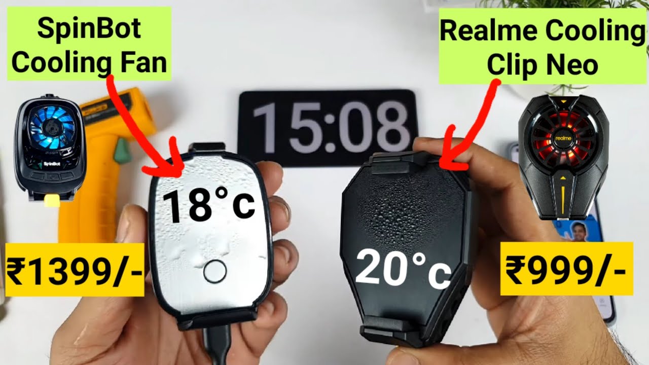 Тест охлаждения Realme Cooler Fan против Spinbot в течение 15 минут. Шокирующие результаты 😱😲😯