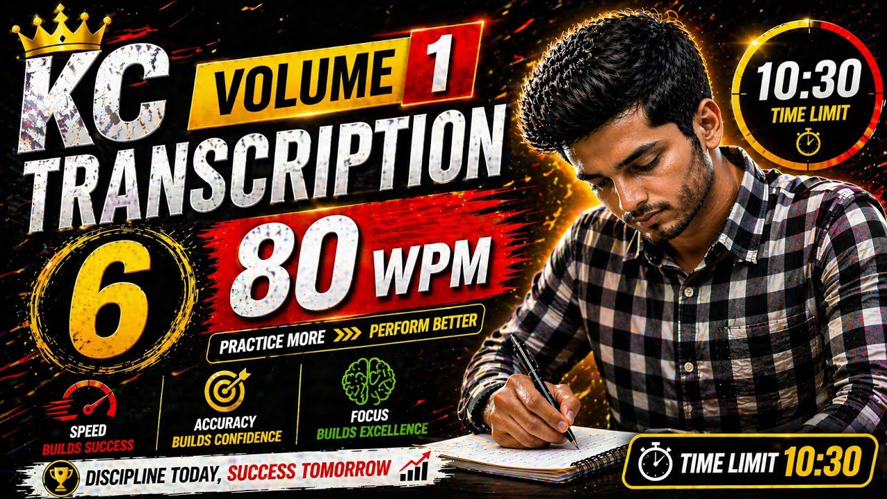 Kailash Chandra Volume-1 Transcription-6 @80WPM