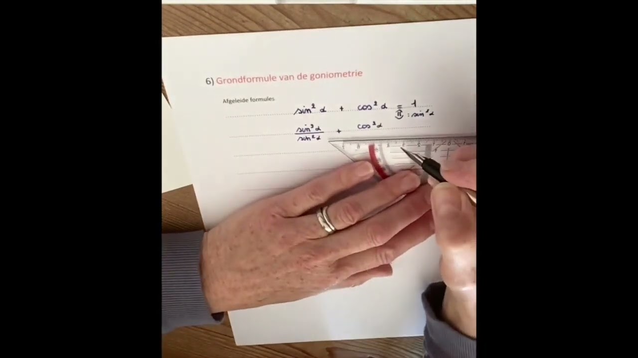 Goniometrie afgeleide formules van de grondformule