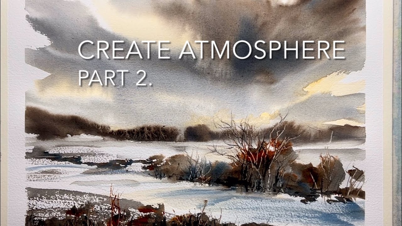 How To Create ATMOSPHERE: Loose Watercolour PAINTING Ink & Watercolor Techniques FALL Landscape demo