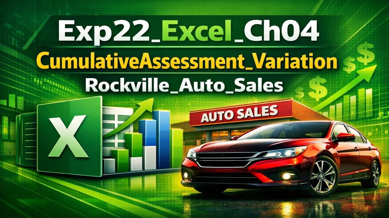 Exp22_Excel_Ch04_CumulativeAssessment_Variation_Rockville_Auto_Sales | Zero Confusion Masterclass