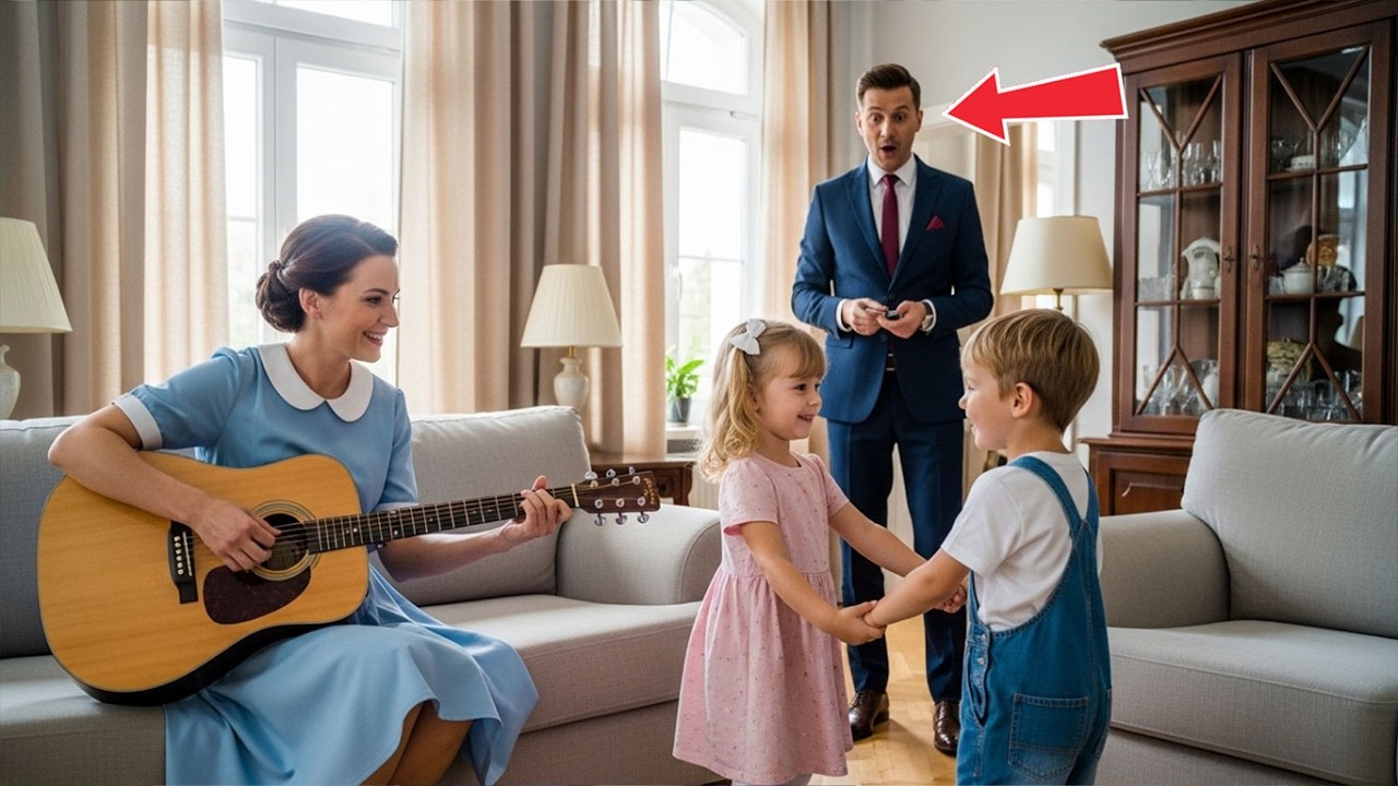 MILIONER WRACA ZMĘCZONY DO DOMU I ZASKOCZONY, GDY WIDZI SWOJĄ CÓRKĘ BAWIĄCĄ SIĘ Z SYNEM PRACOWNICY