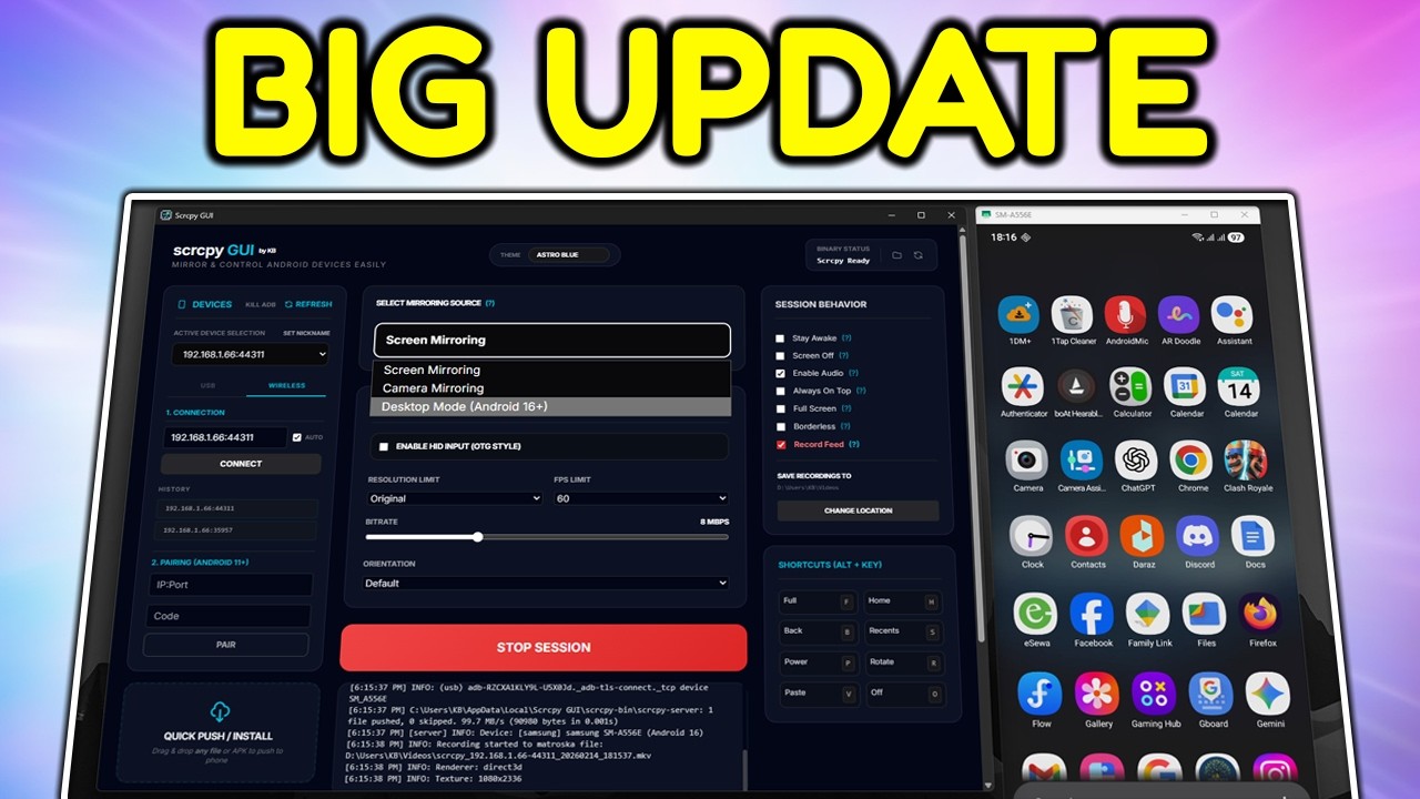 Meet SCRCPY GUI 3.0 – Faster, Cleaner, Better