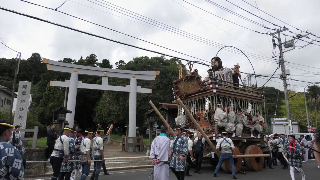 西関戸　山車会館搬入（午前）