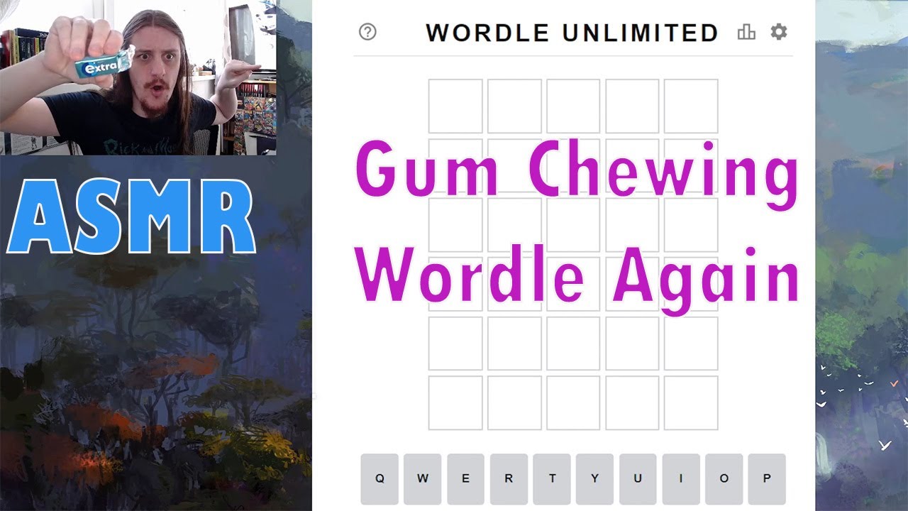 ASMR Gum Chewing and playing Wordle | Relaxing Whispers and mouth sounds to sleep to | #sleepaid
