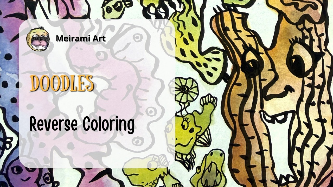 Reverse Coloring: Turning Color Spots into Doodles | Art Timelapse