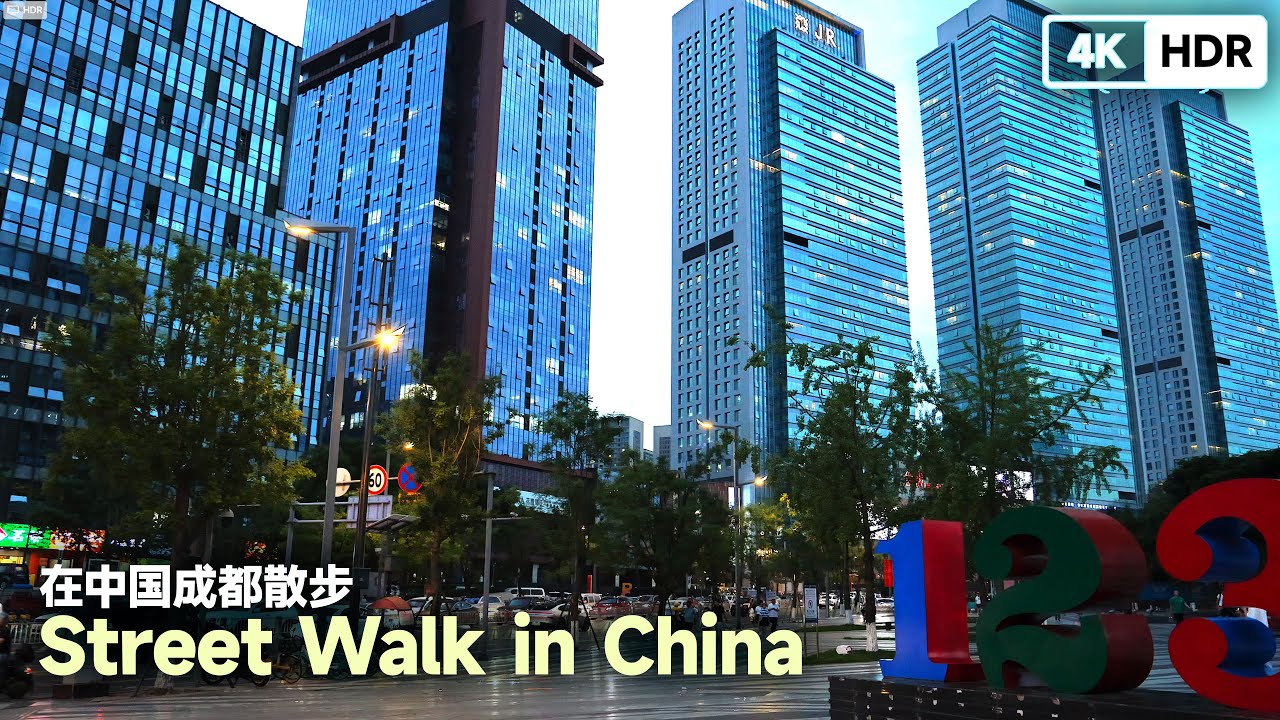 [4K HDR] Night Walk in Chengdu, China. The Host City of 2023 FISU World University Games