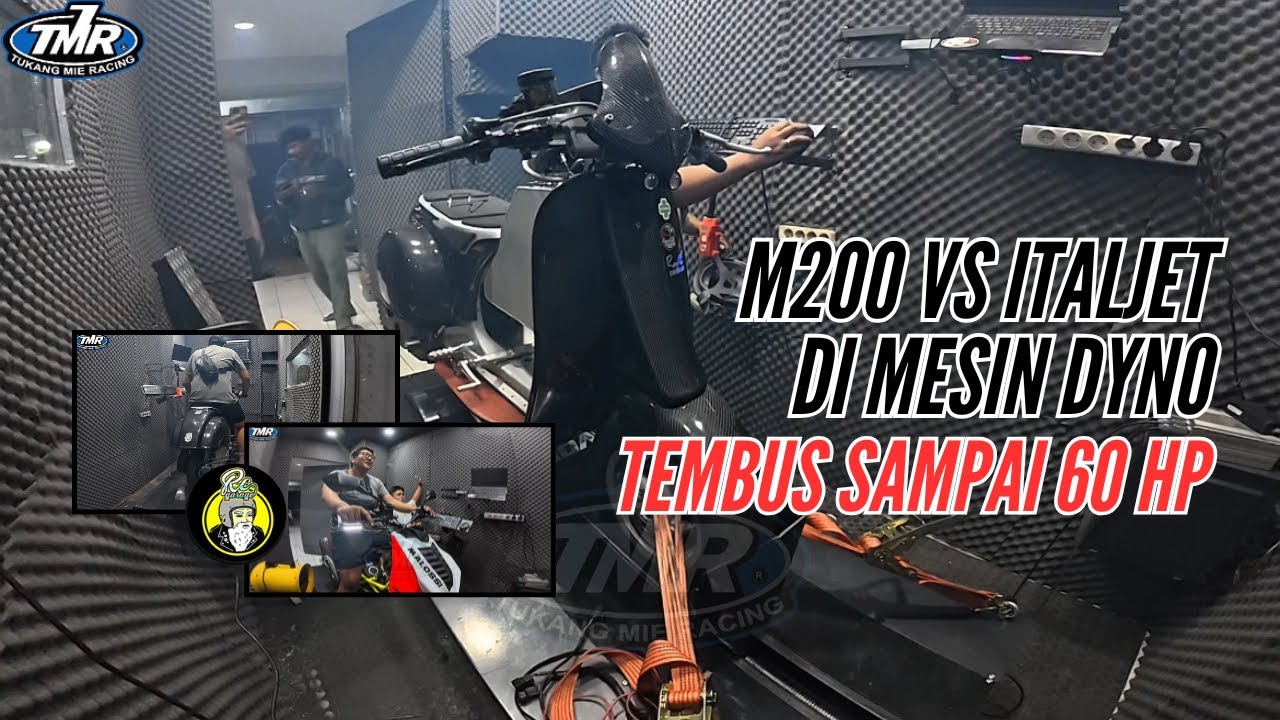 VESPA CARBON M200 & ITALJET DRAGSTER 250 ORIGINAL PABRIK TES DYNO ‼️