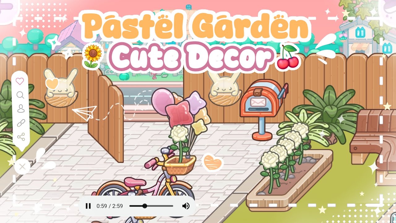 Decor Cute Pastel Garden 🍒🌻|| avatar world decor || decorate room design in avatar world