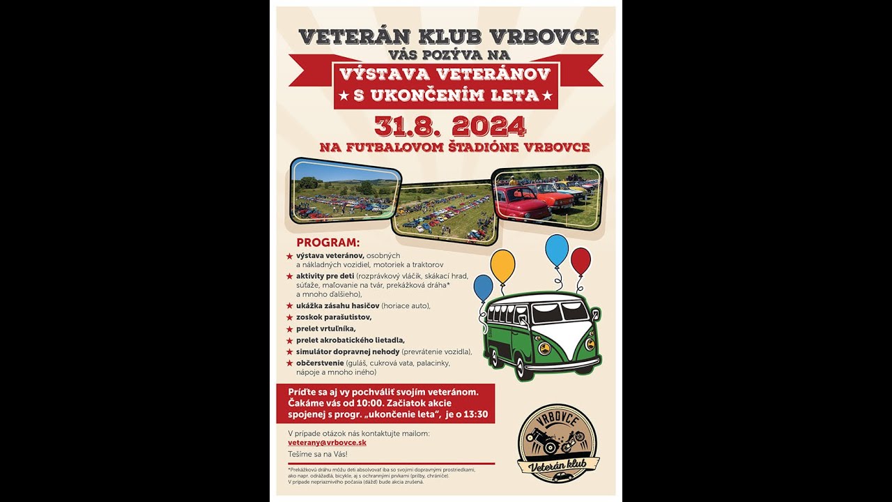 Výstava veteránů Vrbovce 31.8.2024🎥