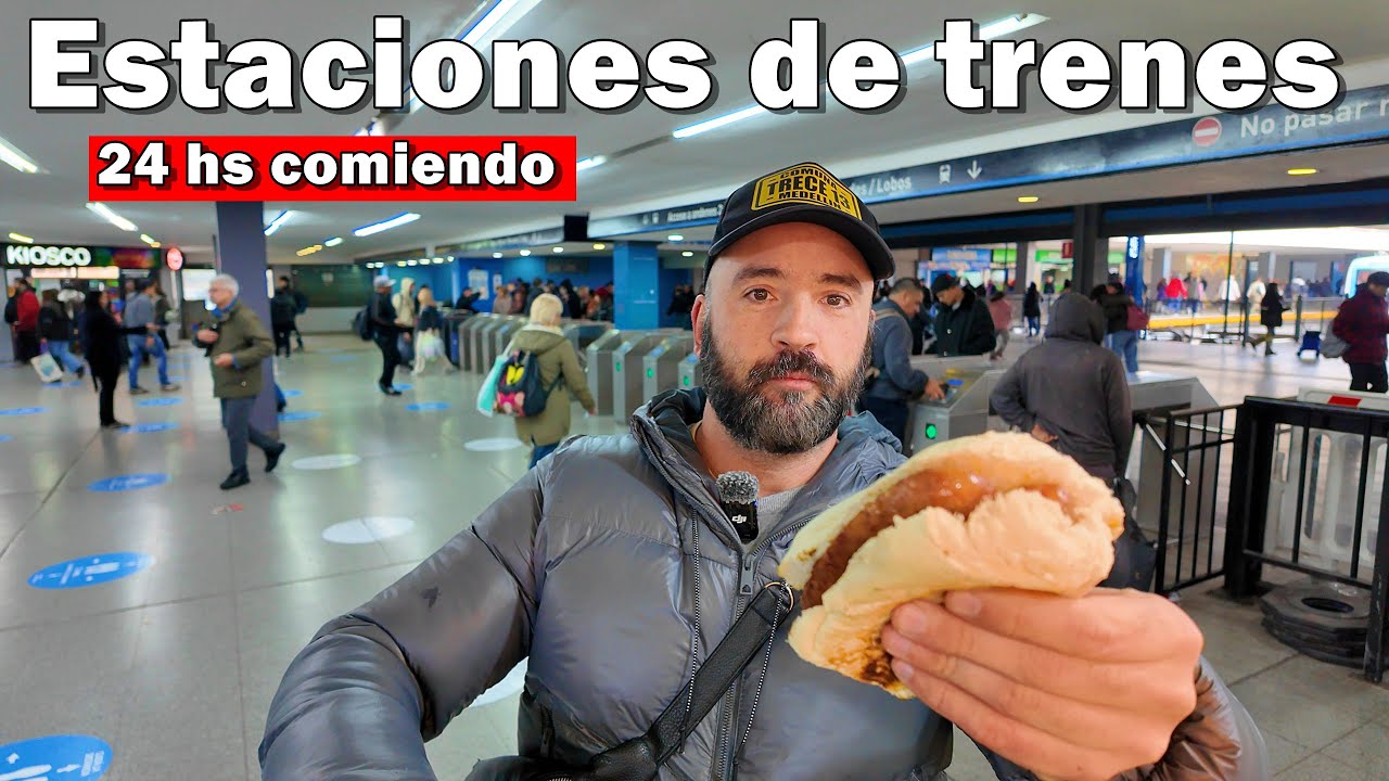 24 hs comiendo en estaciones de trenes : Once,Constitución,Retiro 🚆 