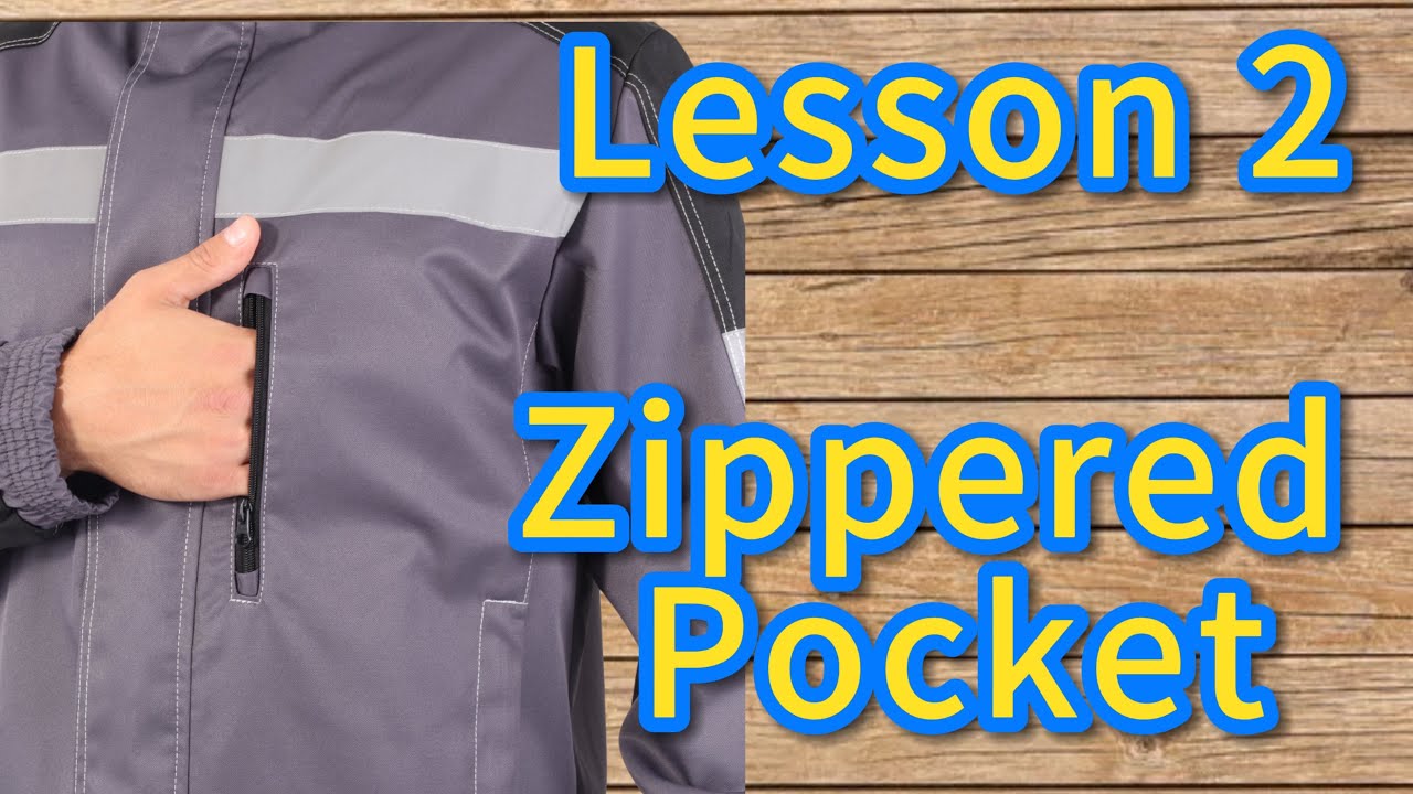 Zippered Pocket/How to make a zippered pocket/Hvordan lage en lomme med glidel&aring;s. Lesson 2