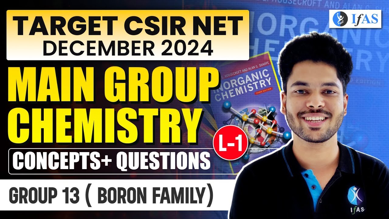 Boron Family CSIR NET | Main Group Chemistry | Concepts + Questions