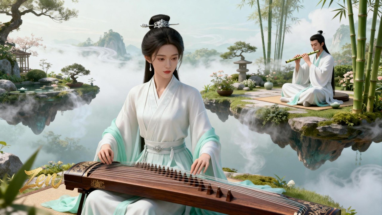 2 Hours Soothing Chinese Zen Flute & Guzheng Music | Take a Break, Stress Relief & Deep Sleep