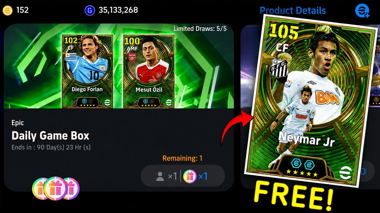 Бесплатный эпический Неймар! Обновление ежедневного набора | eFootball&trade; 2027 🔥