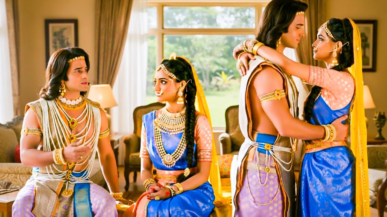 देखिए वनवास में जाने से पहले लक्ष्मण ने ली ऊर्मिला से विदाई || Sampurna Ramayan #ramayan