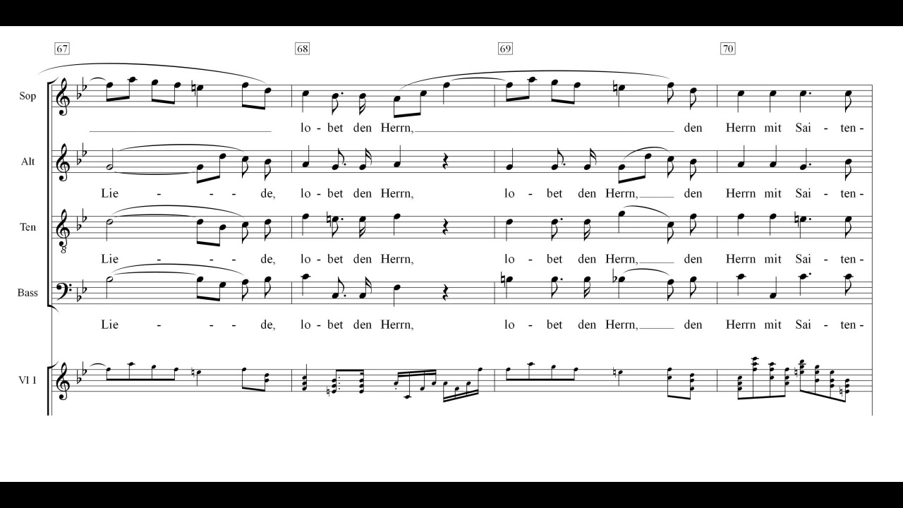 Lobgesang 2 Alles was Odem hat Einstudierung Bass