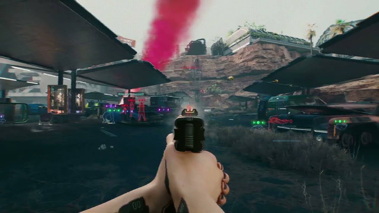 Cyberpunk 2077 Phantom Liberty: Acquisition of a Barghest airdrop (modded combat)