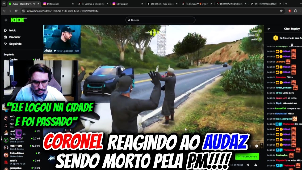 CORONEL REAGINDO AO AUDAZ SENDO M0RTO PELA PM!!!