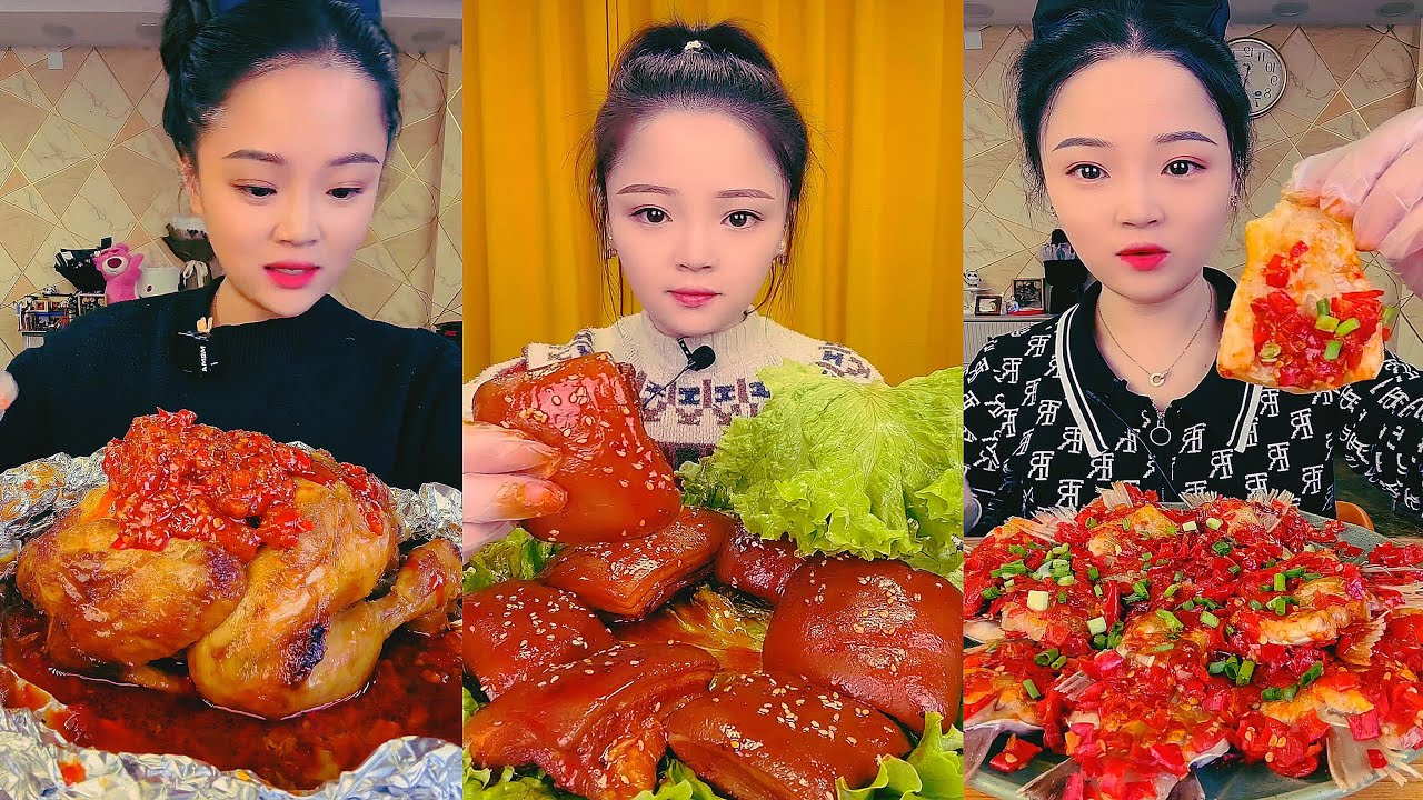 Real Mukbang :) spicy Pork Bellly Soothing Sounds While Enjoying Delicious 먹방 모음이 팅쇼 리얼 사운드 #1569