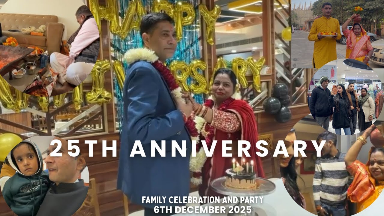 25th Anniversary Celebration | Family Vlog | Indian Family party  #minivlog #vlog #neet #new #love 