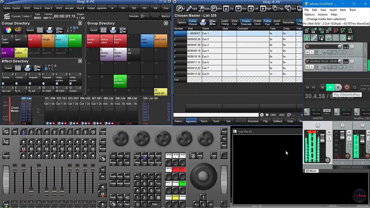 HOG 4 PC TIMECODE+REAPER+LOOPMIDI