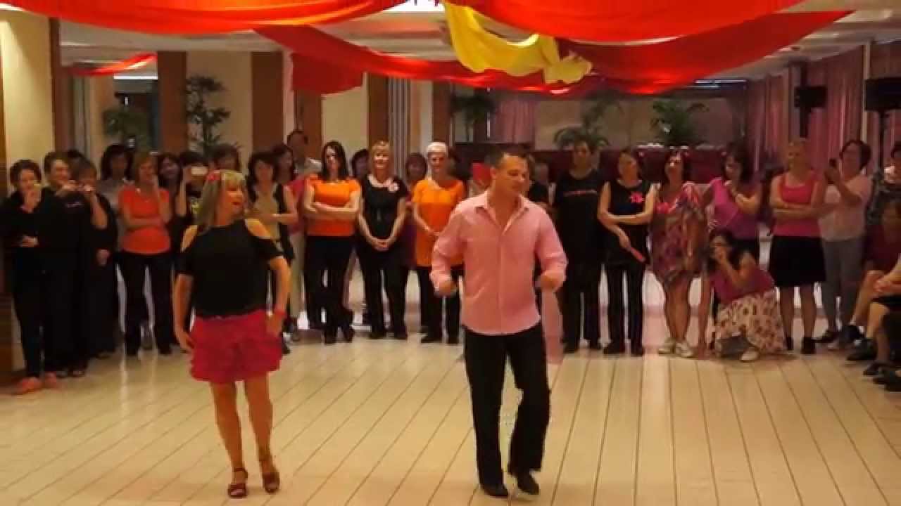 I Believe - Line dance demo by Alison Johnstone and David Hoyn
