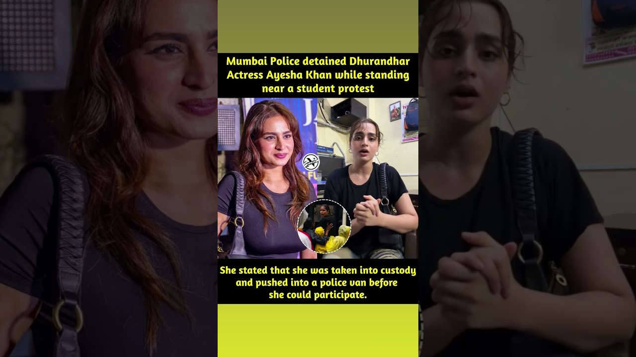 Student Protest Mein Actress Ayesha Khan Ko Mumbai Police Ne Liya Custody Mein!
