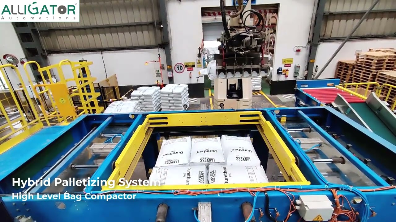 Hybrid Bag Palletizing System - Alligator Automations