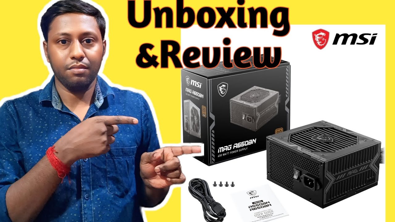 MSI MAG A650BN PSU Unboxing & Honest Review 🔌 | Budget 650W Power Supply Tested!