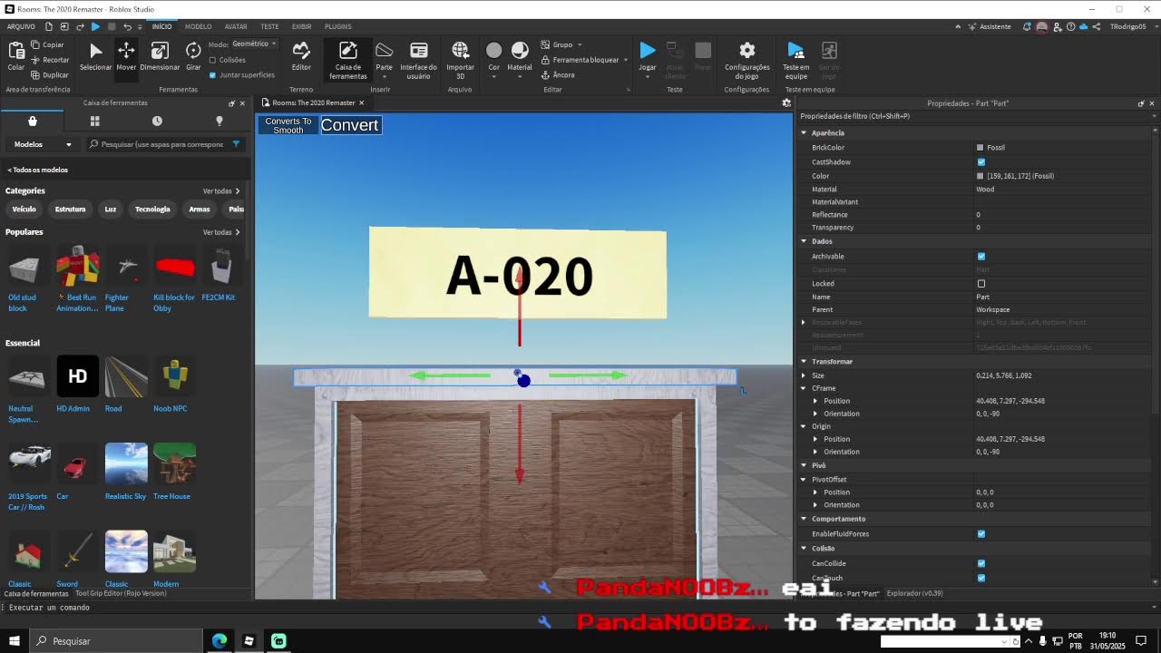 live de hoje - recriando o rooms original