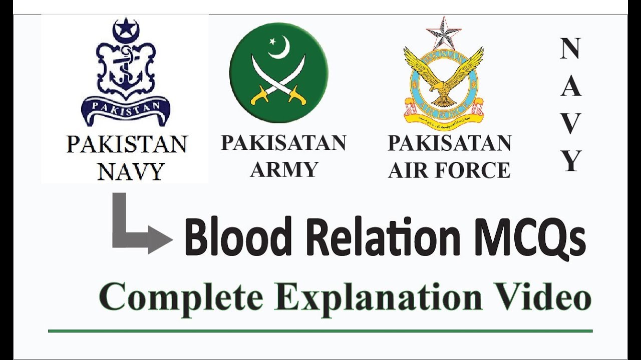 Join Pak Navy | Blood Relation Questions Complete Explanation Video