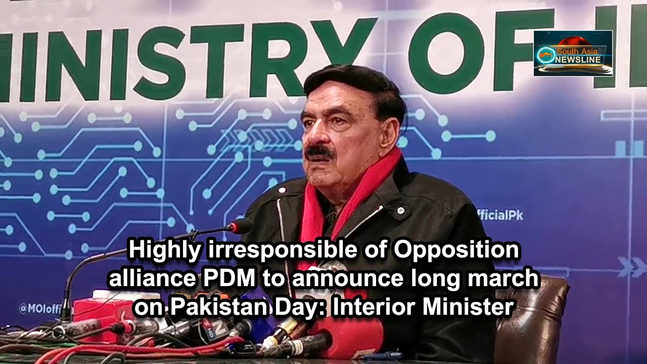 Highly irresponsible of Opposition alliance PDM to announce long march on Pakistan Day