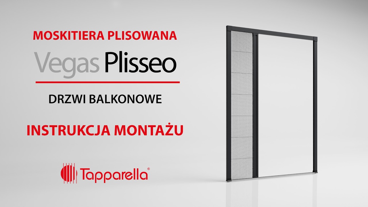 Jak zamontować moskitierę plisowaną Vegas do balkonu?