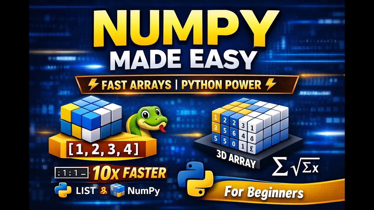 Python NumPy Explained from Scratch | Arrays, Operations & Examples 🚀