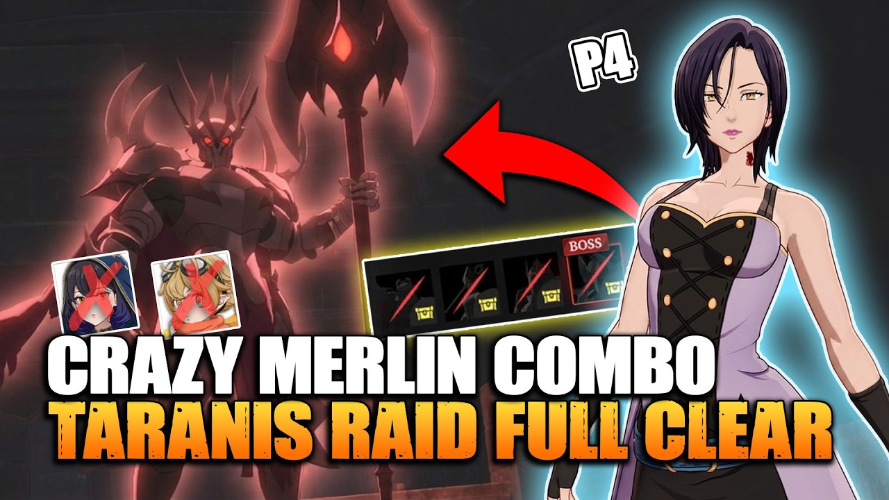 All Bosses Solo Clear with P4 Cold Merlin 0 LB Weapon | Taranis Raid | The Seven Deadly Sins: Origin