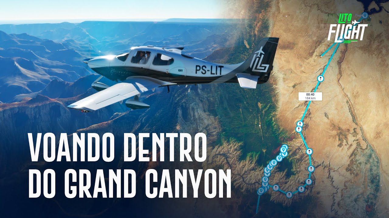 Hoje vai ser perigoso! Voando dentro do Grand Canyon – #Live #litoflightshow