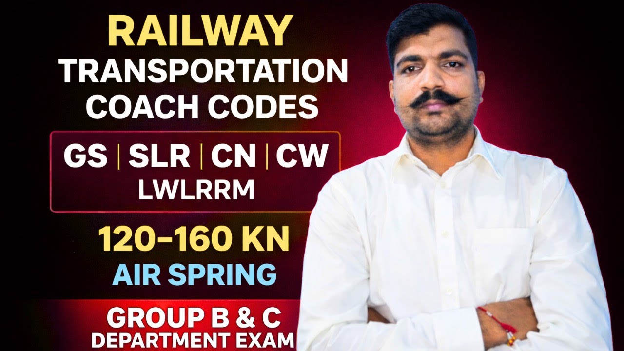 Indian railway transportation coach codes🔥 GS, SLR,CN,AC 🔥 #indianarailwaly #coachcodes #exam #ntpc 