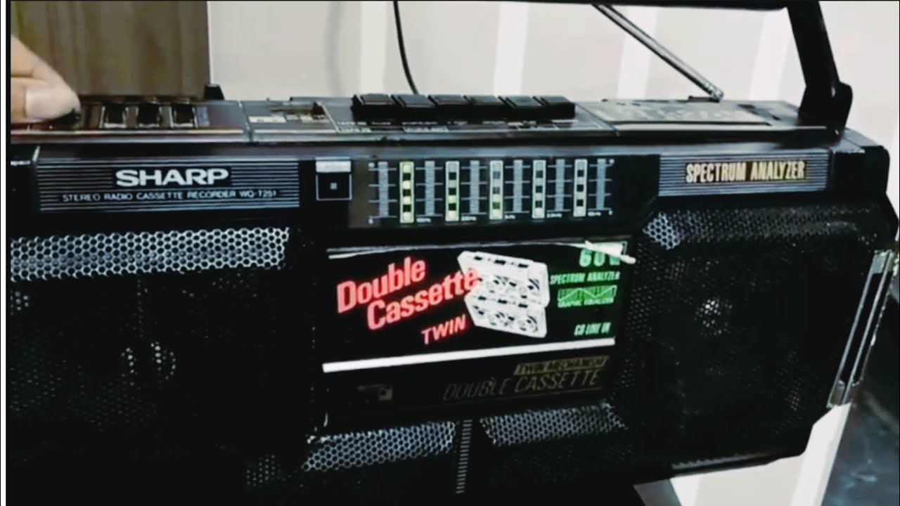 Sharp WQ-T151Z dual cassette recorder boombox Stereo radio tuner#viral video#trending