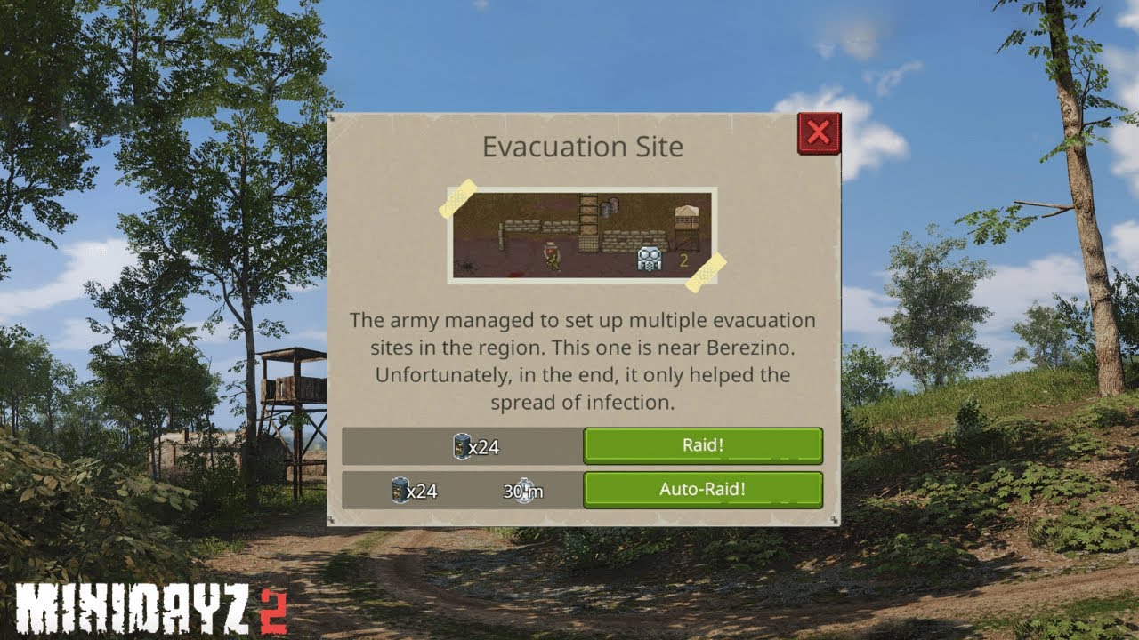 Evacuation site spread of infection  MiniDayZ 2