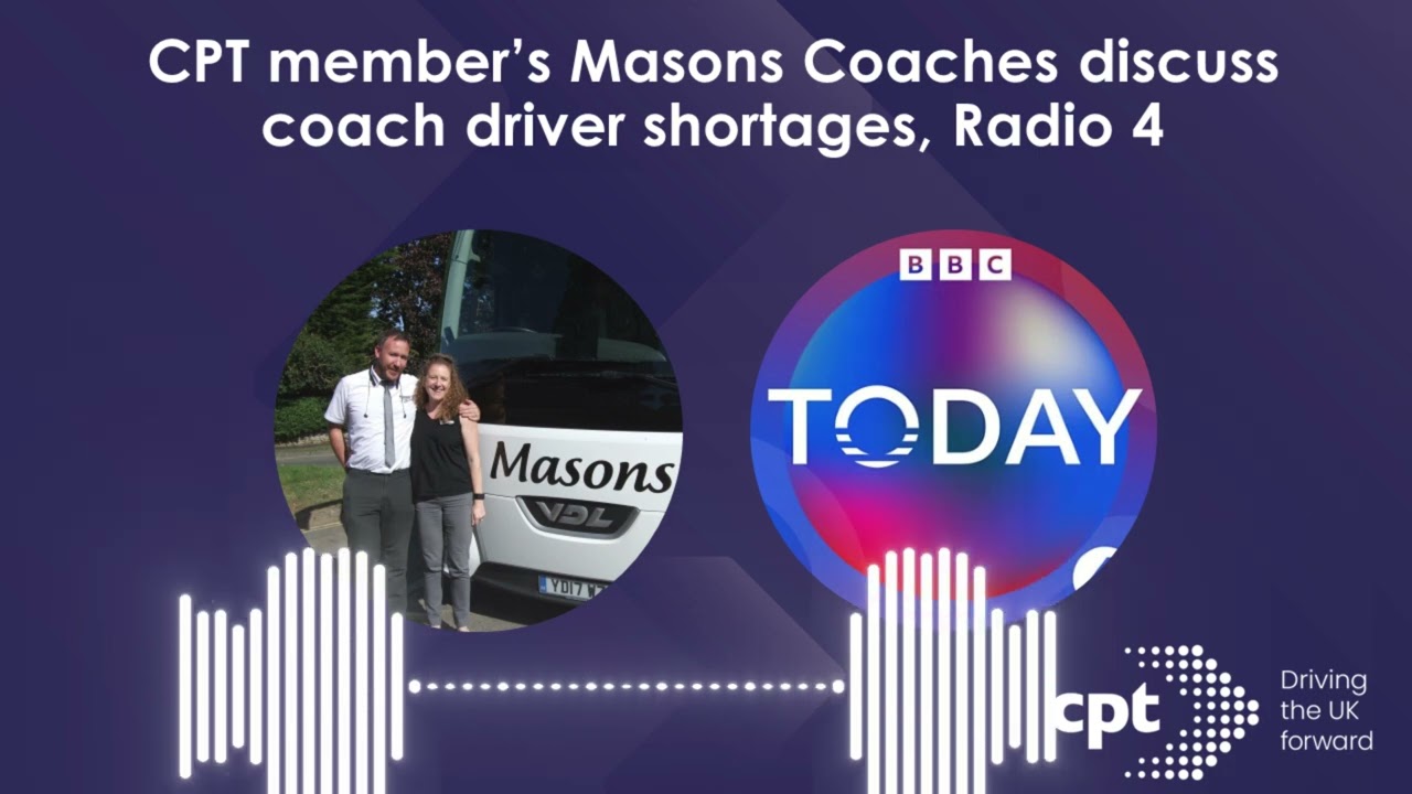 CPT member's Masons Coaches discuss coach driver shortages on BBC Radio 4, 15th August 2023